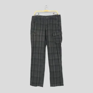 Three Point Six Japan Tartan Plaid Cargo Pants Size 34x32