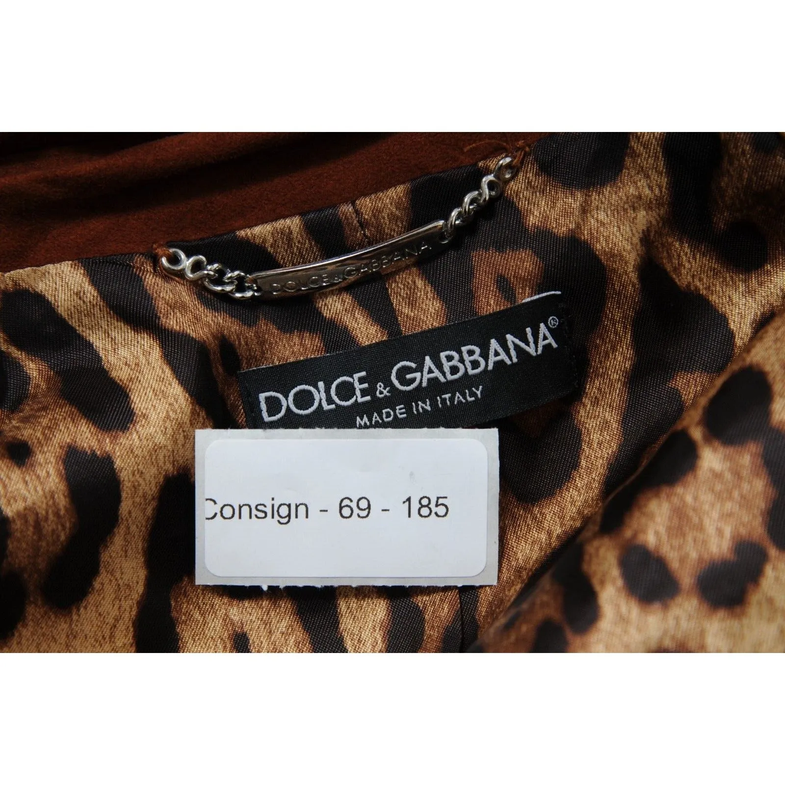 Trucker Jacket Size US 8 IT 42 Brown Suede Leopard Western