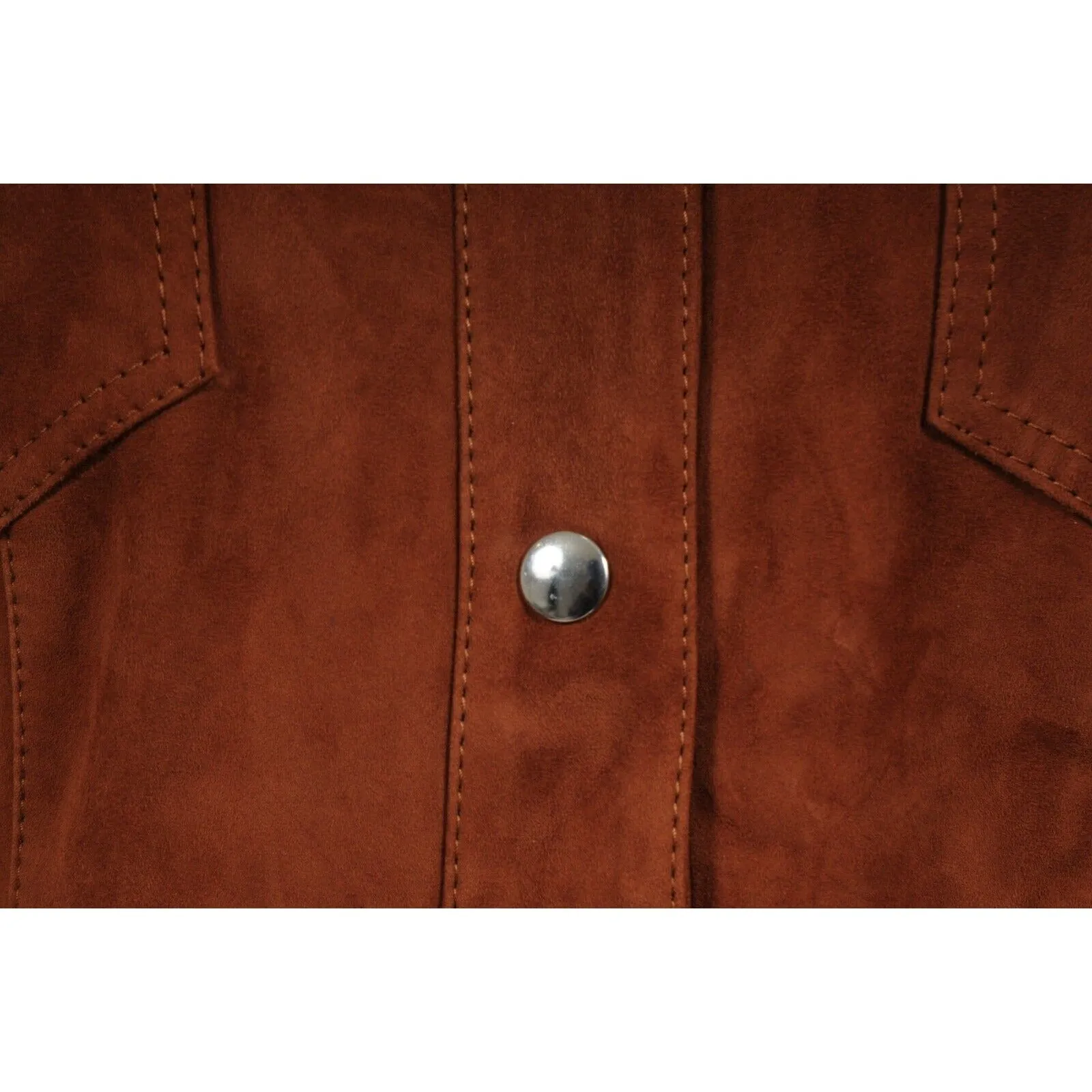 Trucker Jacket Size US 8 IT 42 Brown Suede Leopard Western