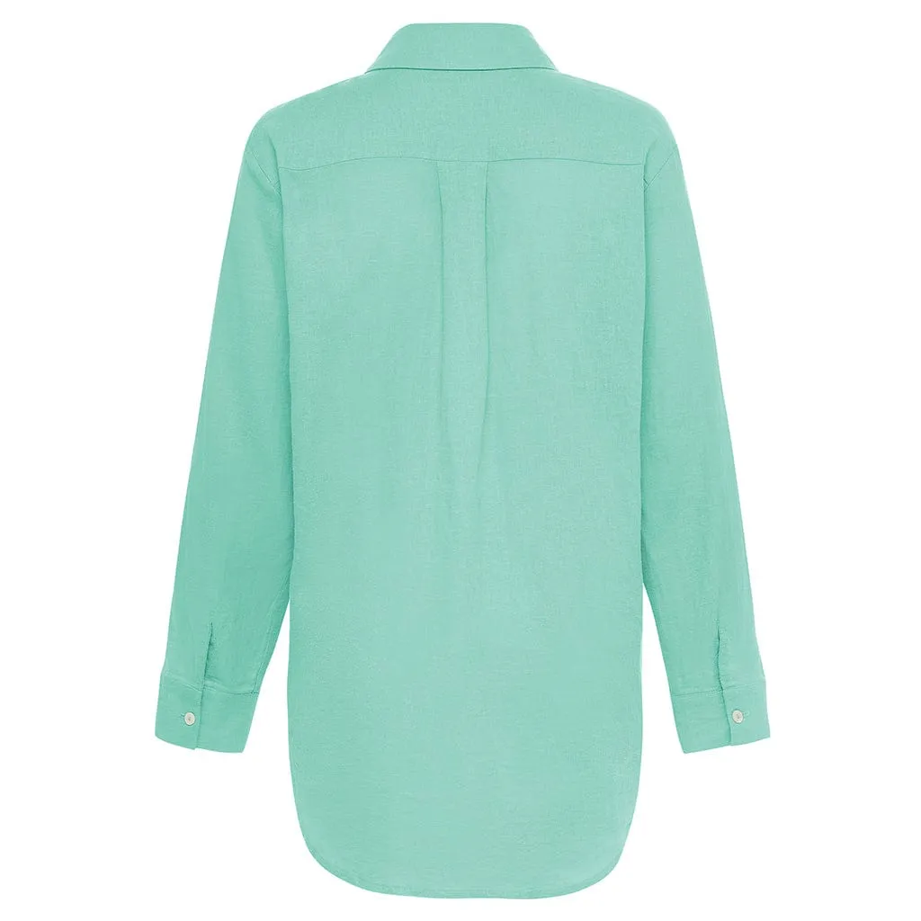 Turquoise Long Sleeve Button Down Shirt