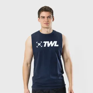 TWL - EVERYDAY MUSCLE TANK - MIDNIGHT NAVY/WHITE