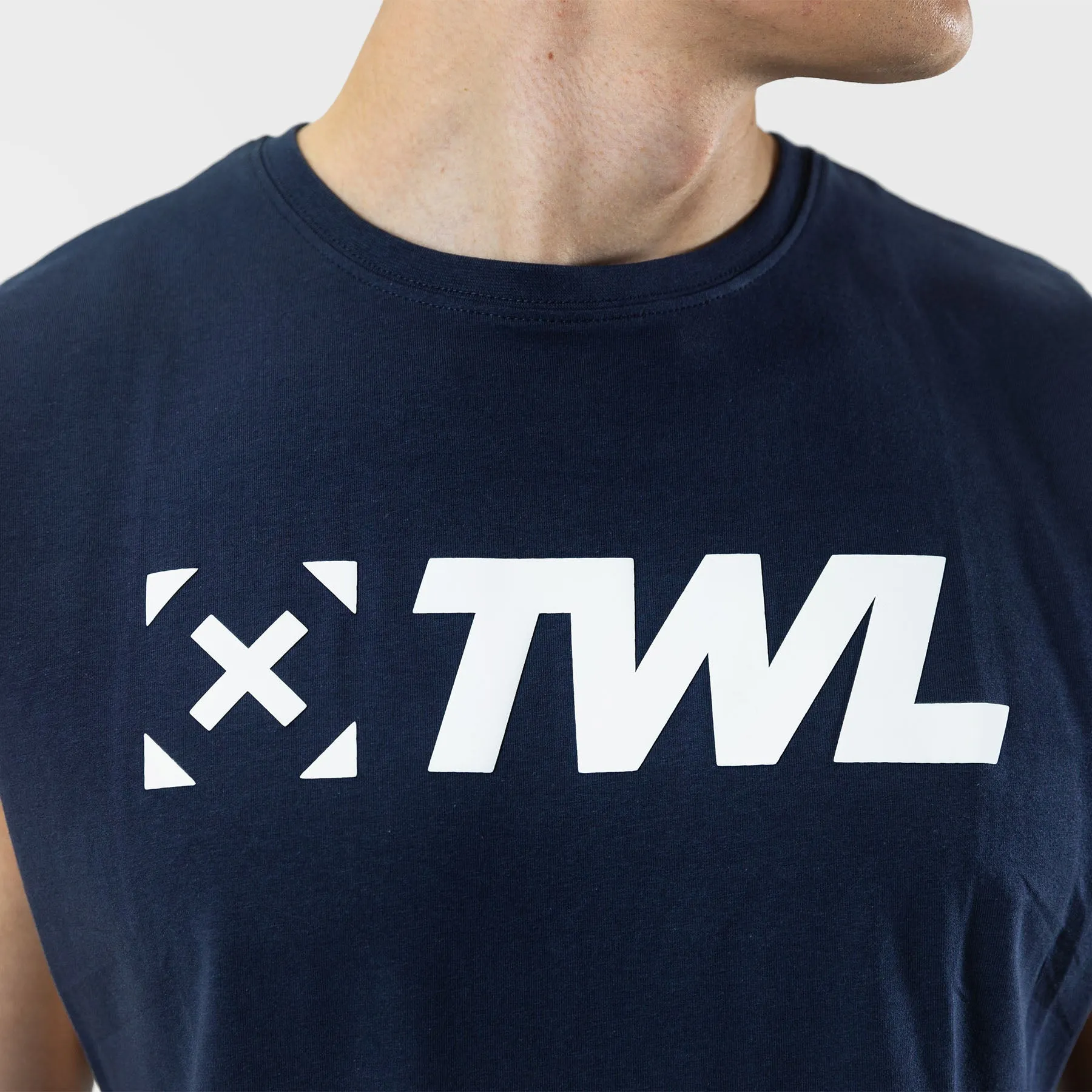 TWL - EVERYDAY MUSCLE TANK - MIDNIGHT NAVY/WHITE