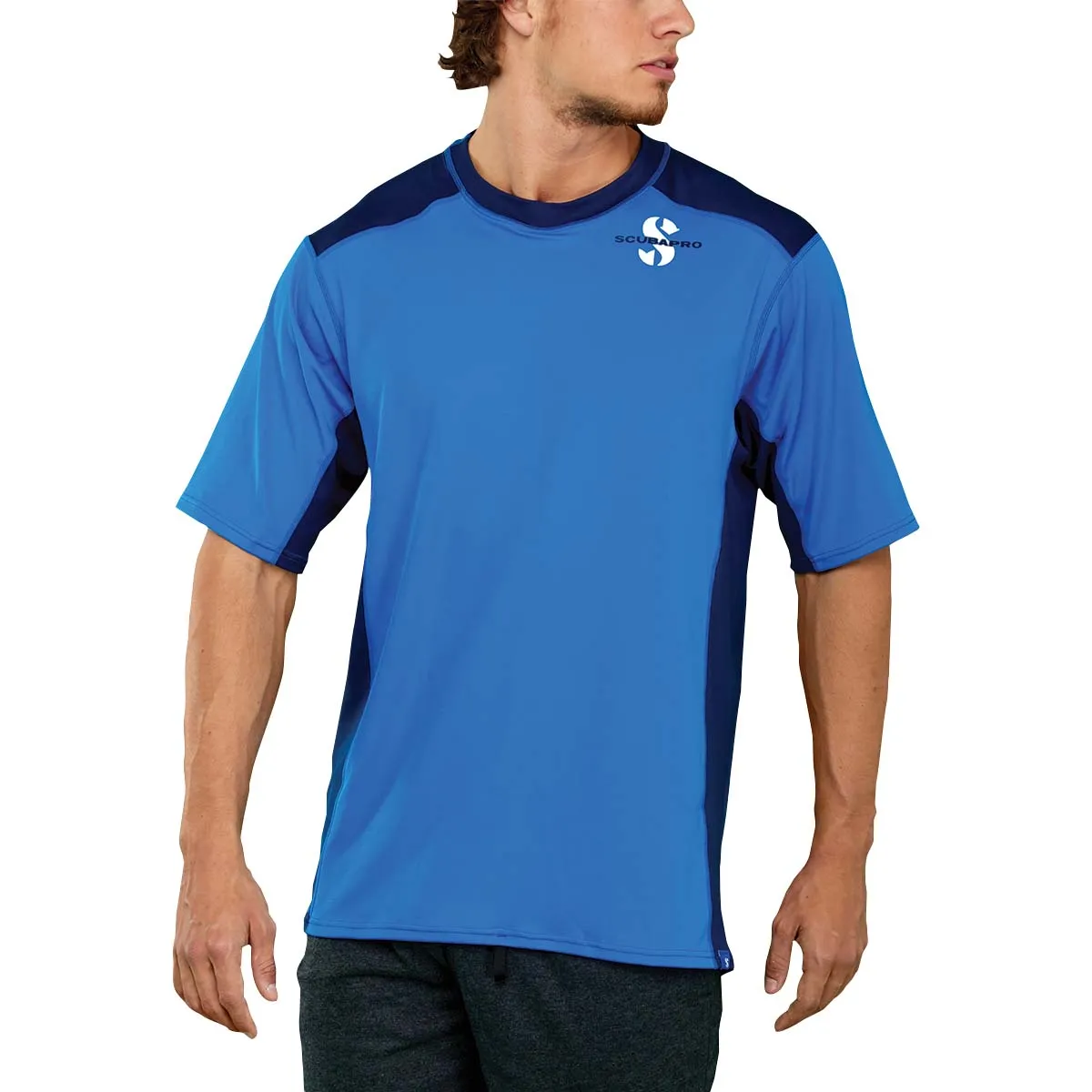 Used ScubaPro Rash Guard Mens, C - Flow, Short Sleeve (UPF50)