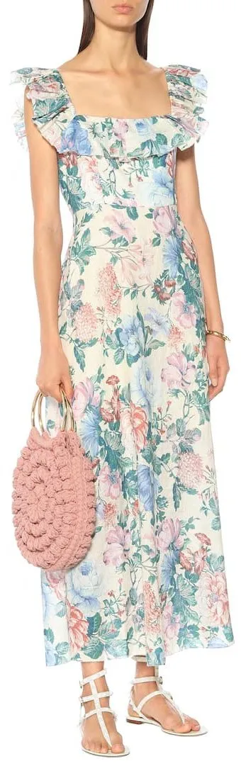 'Verity' Floral Linen Dress