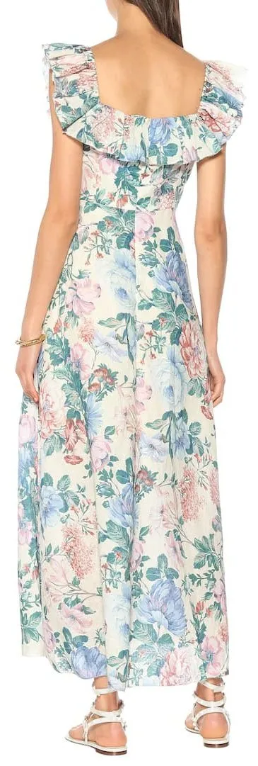 'Verity' Floral Linen Dress