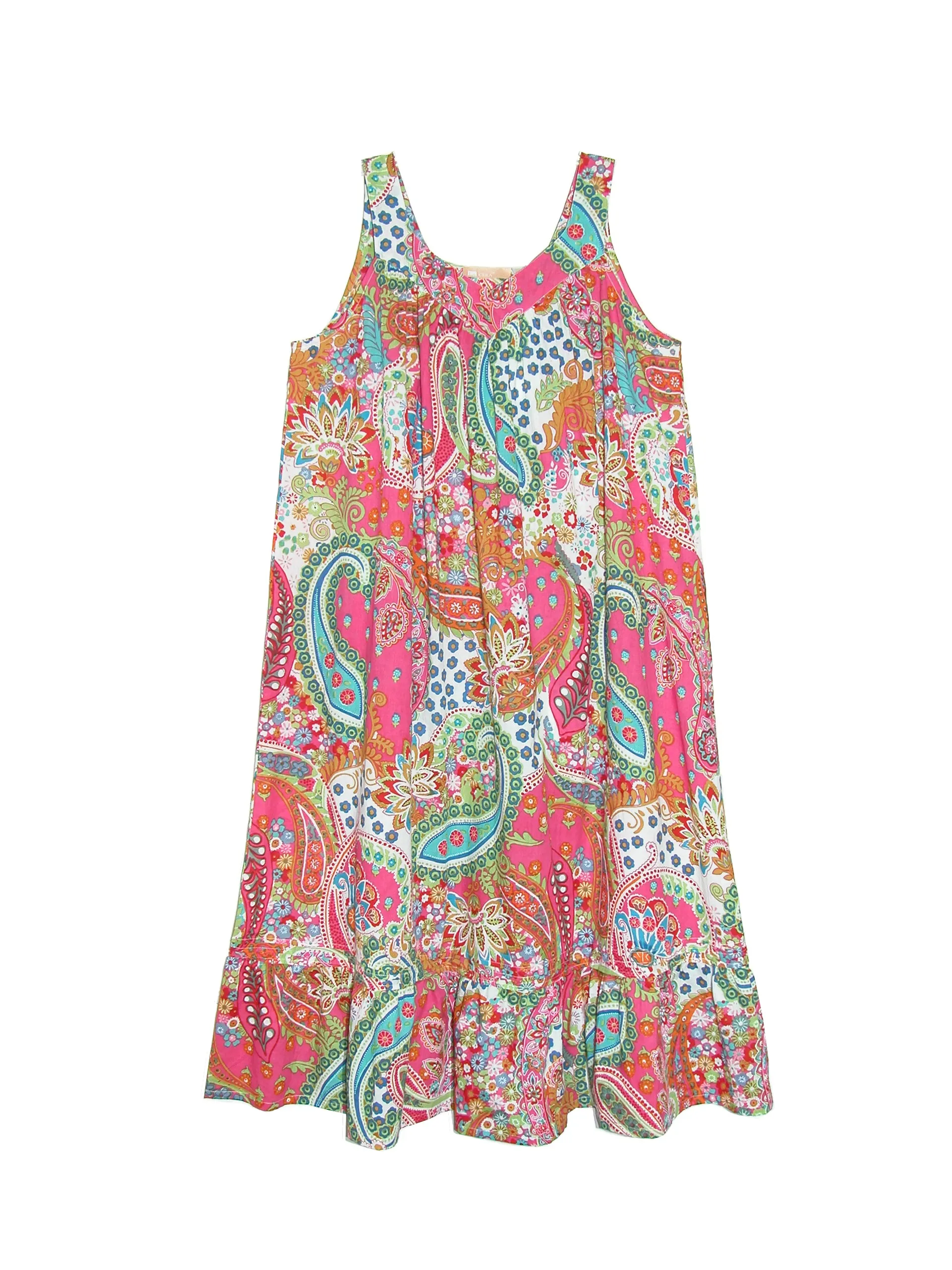 Vibrant Print Sweetheart Neck Gown with Pockets - Plus Size