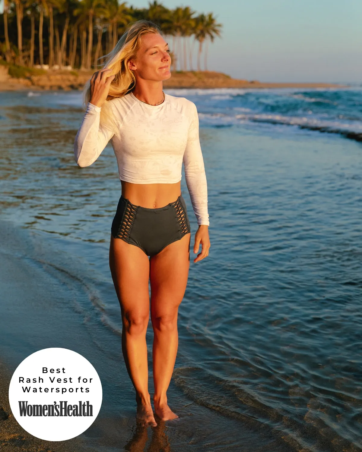 Women of the Sea Rashguard - Ivory Map of Dreams