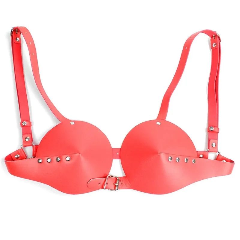 Women's Leather Adjustable Bra
