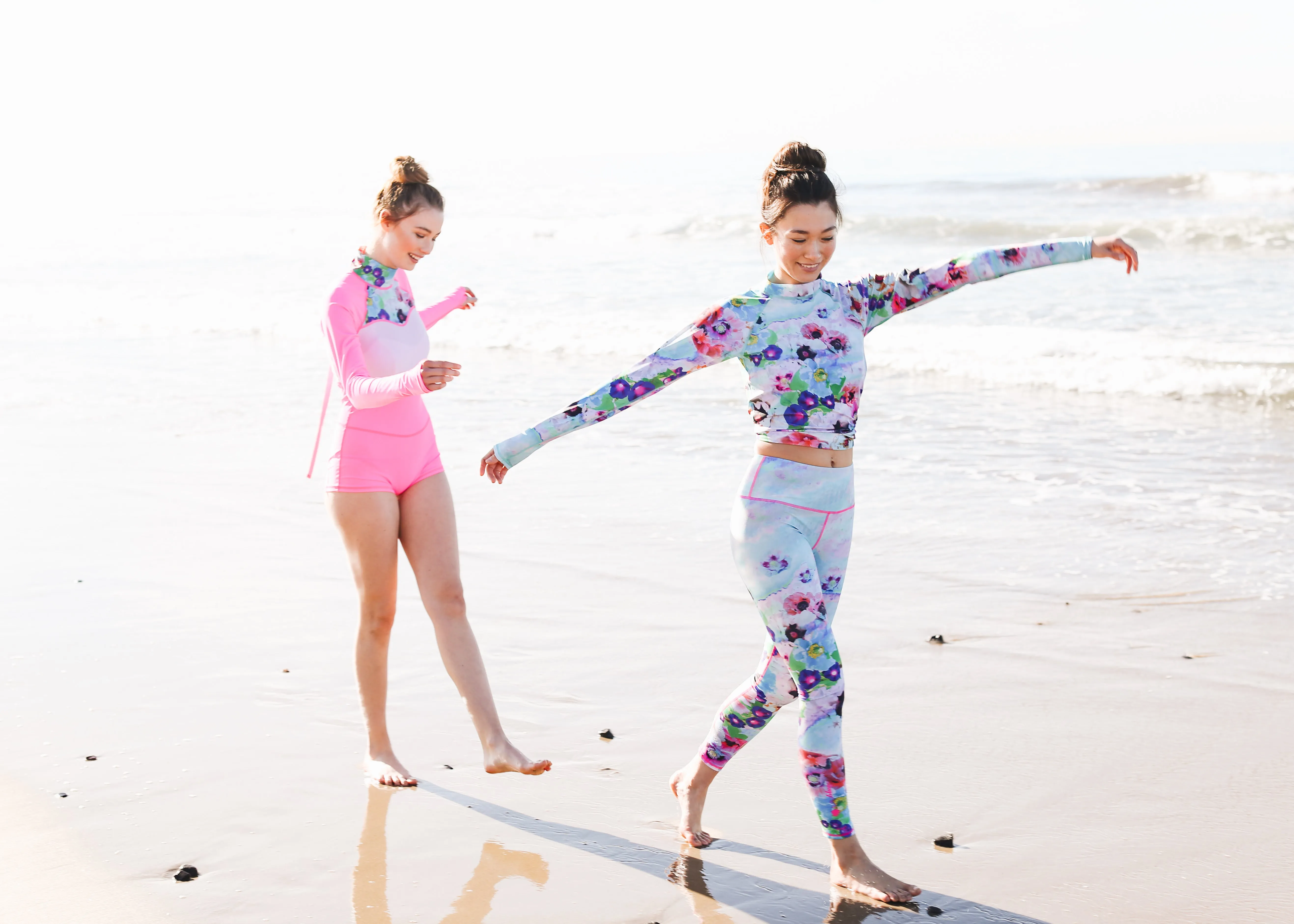 WOMEN'S SWIM LEGGINGS  - SEA POPPIES