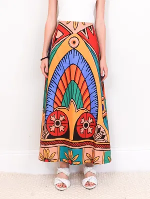 Wool blend multicolour maxi skirt RRP £590